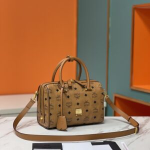 MCM Ella Boston Bag in Visetos